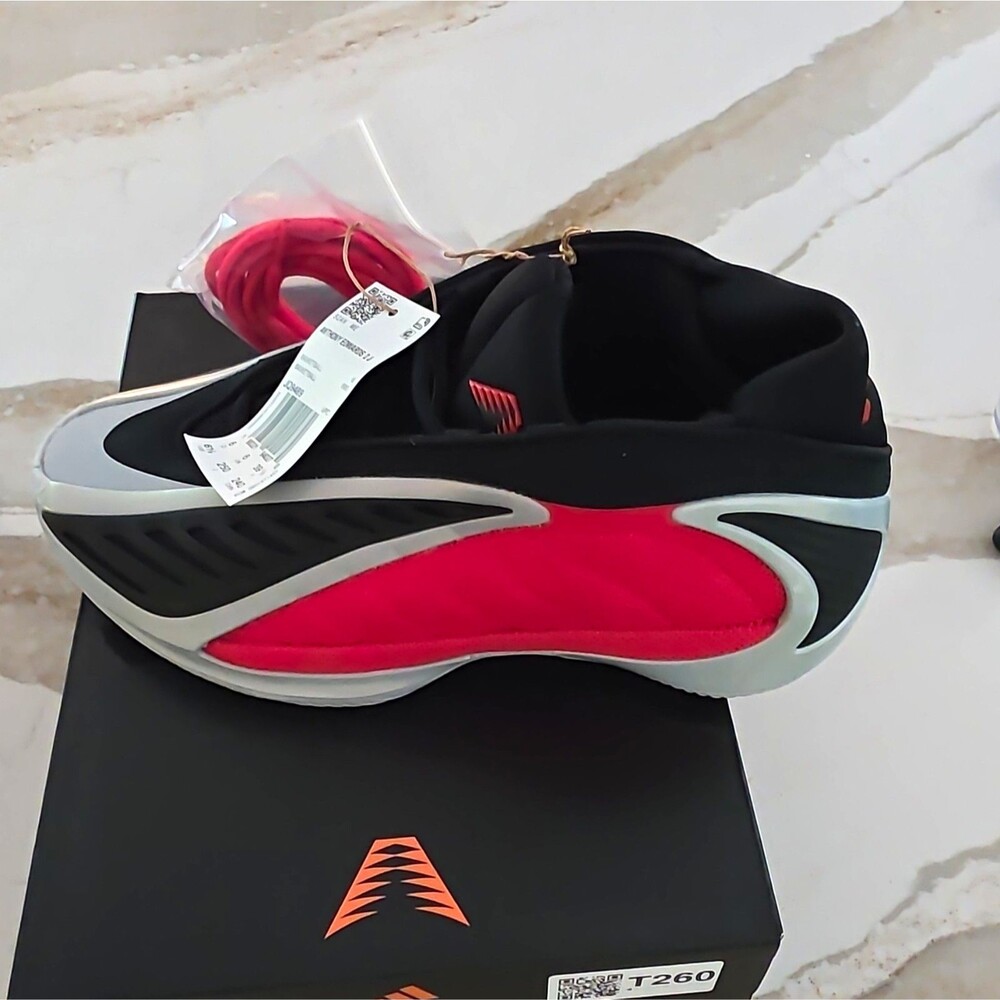 adidas Anthony Edwards 2 J Youth Basketball Shoes Black/Red/Silver US 6.5